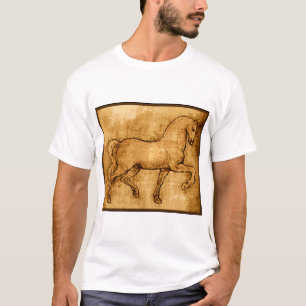 Camiseta Arte del caballo de Leonardo da Vinci