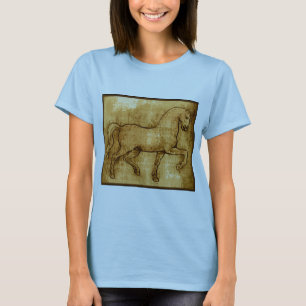 Camiseta Arte del caballo de Leonardo da Vinci