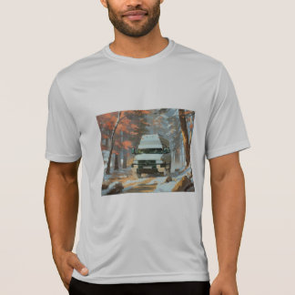 Camiseta arte del camión de carreteras icy otoño