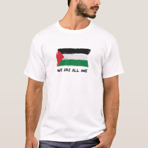 Camiseta Arte del cepillo de la bandera de Palestina -