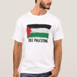 Camiseta Arte del cepillo de la bandera de Palestina -<br><div class="desc">Somos todos palestinos. Palestina libre. Otras opciones del color. Israel debe aceptar el derecho a existir del palestino. Y debe dar detrás la tierra que les fue asignada vía el mapa de la división de la O.N.U. Desde la creación de Israel, los sionistas racistas HAN ROBADO sobre el 90% de...</div>