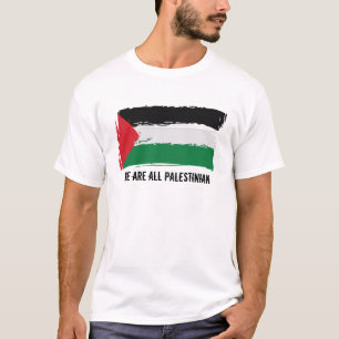 Camiseta Arte del cepillo de la bandera de Palestina -