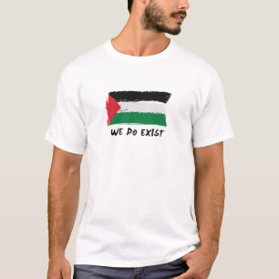 Camiseta Arte del cepillo de la bandera de Palestina -
