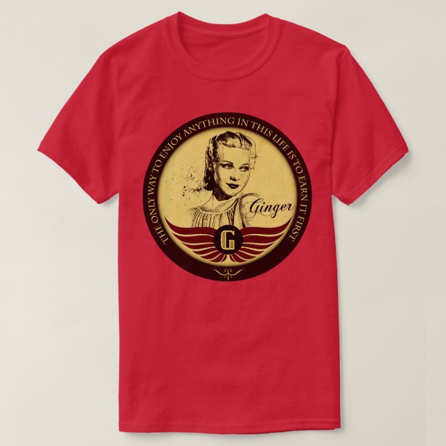 Camiseta Arte del cine Ginger Rogers (Diseño del anverso)