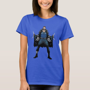 Camiseta Arte del cómic del bumerán del pelotón el del