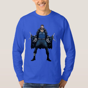 Camiseta Arte del cómic del bumerán del pelotón el   del