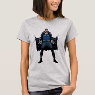 Camiseta Arte del cómic del bumerán del pelotón el   del