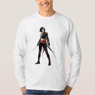 Camiseta Arte del cómic del pelotón el   Katana del