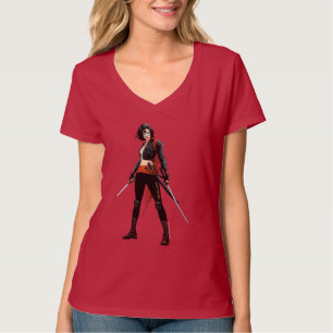Camiseta Arte del cómic del pelotón el   Katana del
