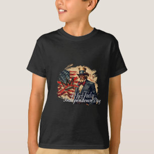 Camiseta Arte del Día de la Independencia del Tío Sam sin R