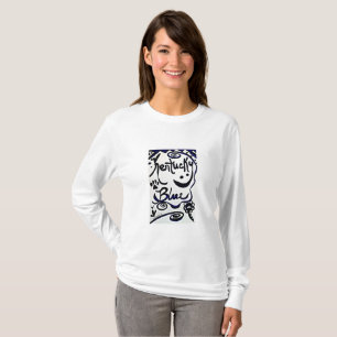 Camiseta Arte del Doodle de Raquel - azul de Kentucky