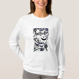 Camiseta Arte del Doodle de Raquel - azul de Kentucky
