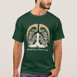 Camiseta Arte del entorno del árbol verde simbólico
