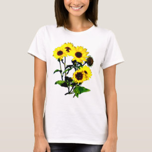 Camiseta arte del girasol