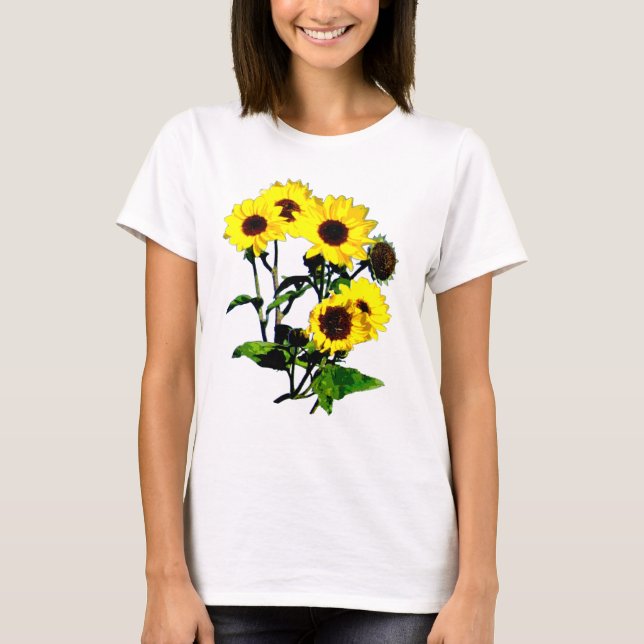 Camiseta arte del girasol (Anverso)