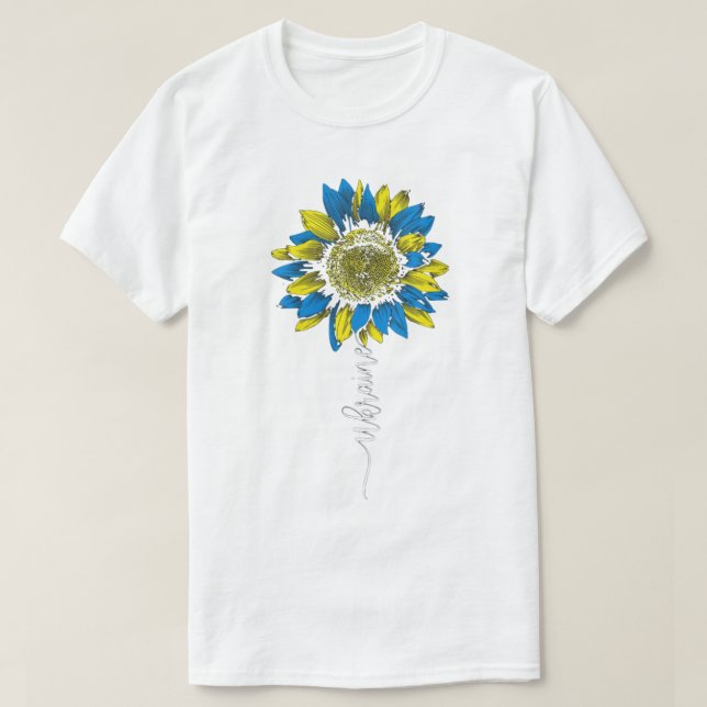 Camiseta arte del girasol en ucrania (Diseño del anverso)