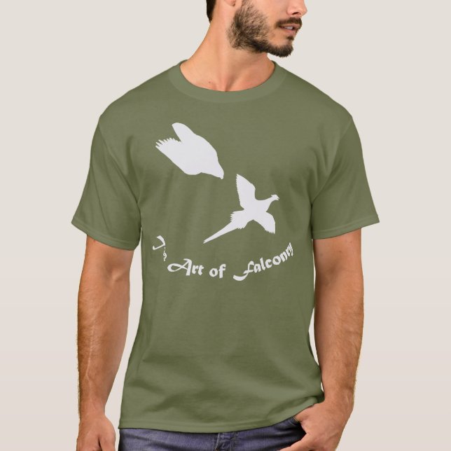 Camiseta Arte del halcón de peregrino de la cetrería (Anverso)