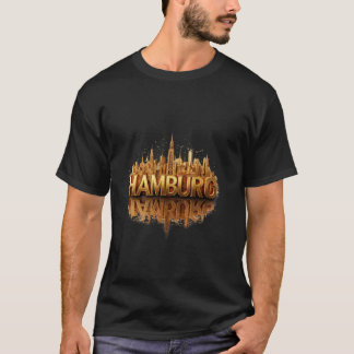 Camiseta Arte del horizonte de Hamburgo - Diseño vibrante d