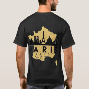 Camiseta Arte del horizonte de París Francia