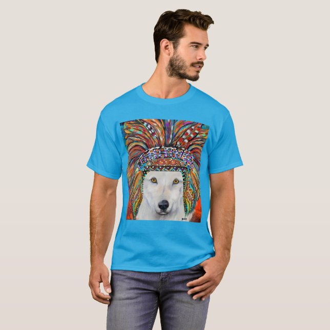 Camiseta Arte del Lobo Blanco (Anverso completo)