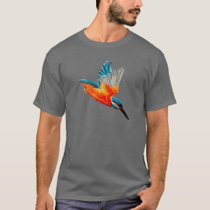 Camiseta Arte del martín pescador del vuelo