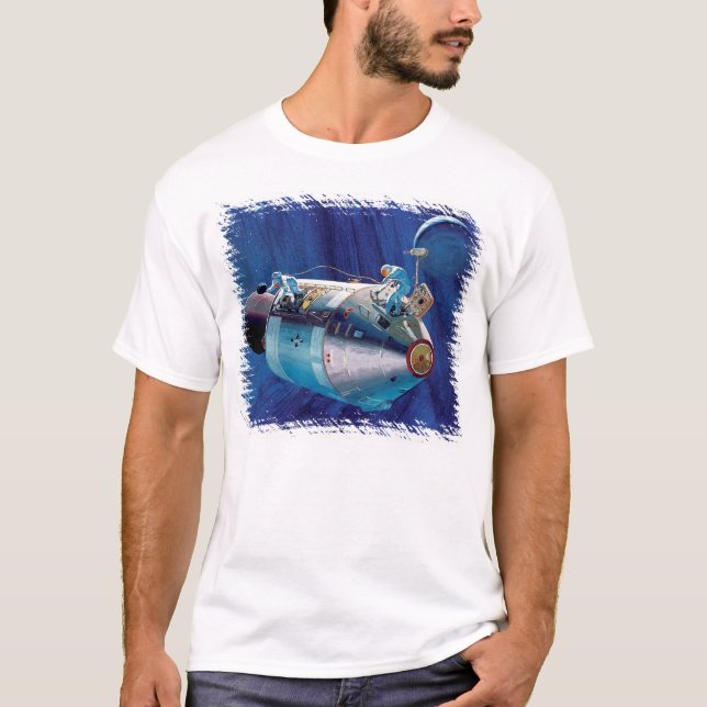 Camiseta Arte del módulo de comando y servicio de Apollo 15 (Anverso)