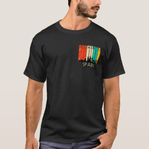 Camiseta Arte del paisaje urbano de Barcelona España