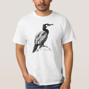 Camiseta Arte del pájaro del cormorán