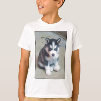 Camiseta Arte del perrito del husky siberiano