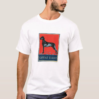 Camiseta Arte del poster de great dane