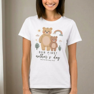 Camiseta Arte del primer día de las madres para osito suave