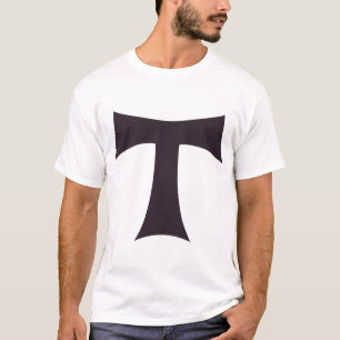 Camiseta Arte del símbolo de la fe franciscana de la cruz d