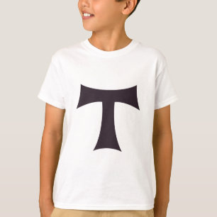 Camiseta Arte del símbolo de la fe franciscana de la cruz d