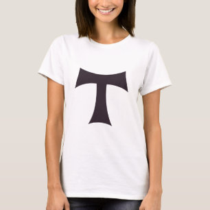 Camiseta Arte del símbolo de la fe franciscana de la cruz d