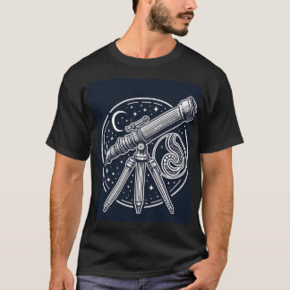 Camiseta Arte del telescopio vintage de Stargazer cósmico
