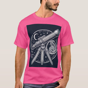Camiseta Arte del telescopio vintage de Stargazer cósmico