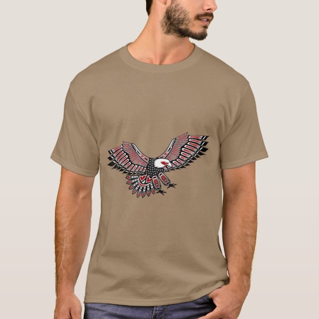 Camiseta Arte del tótem del águila indio nativo norteameric (Anverso)