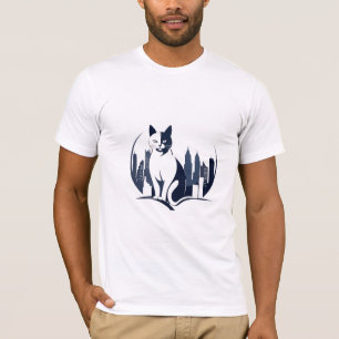 Camiseta Arte del vector del gato Animal ciudad gráfica urb