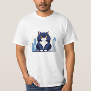 Camiseta Arte del vector del gato Animal ciudad gráfica urb
