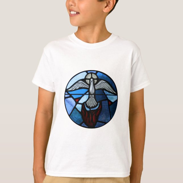 Camiseta Arte del vitral del Espíritu Santo (Anverso)