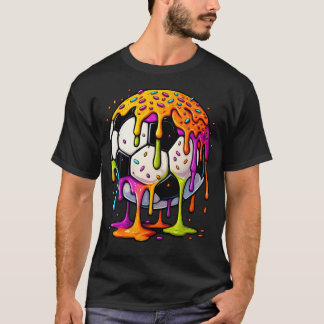 Camiseta Arte Deportivo Ilustración de Fútbol con Goteo Col