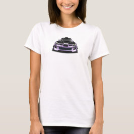Camiseta arte dibujado a mano con ojos entrecerrados y mora