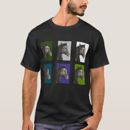 Camiseta Arte dibujado a mano de caballo