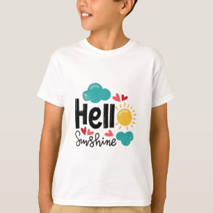 Camiseta Arte dibujado a mano ligera - Hola Sunshine Textos
