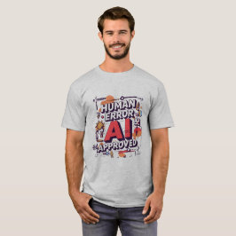 Camiseta Arte digital audaz “Error humano, aprobado por IA”