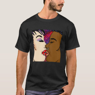 Camiseta Arte digital   Beso romántico