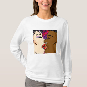 Camiseta Arte digital   Beso romántico