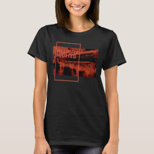 Camiseta Arte digital de color rojo: Noches borrosas