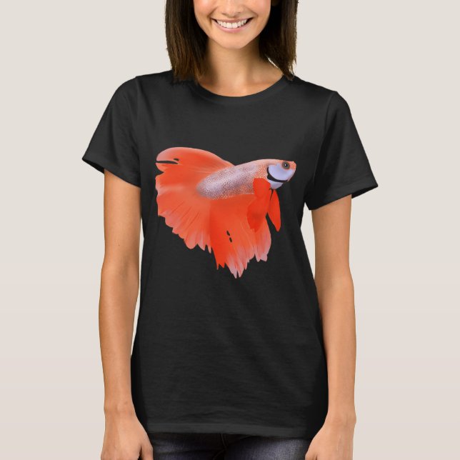 Camiseta Arte digital de pez Betta (Anverso)