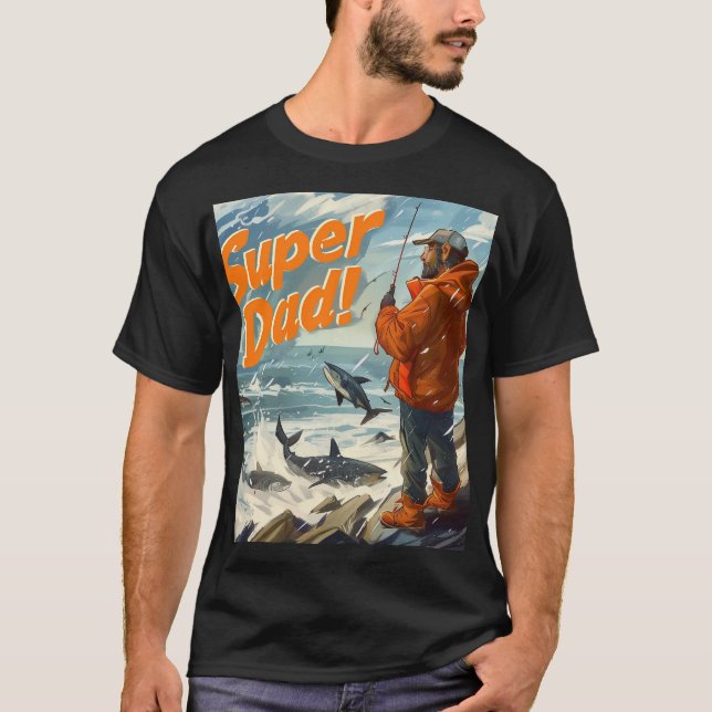 Camiseta Arte digital de Super Dad (Anverso)